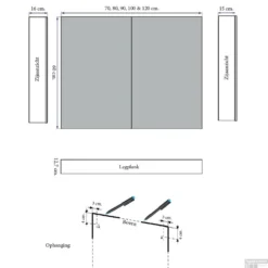 Spiegelkast Sanicare Qlassics Ambiance 100 Cm 2 Deuren Truffel -Zalig Baden Verkoopwinkel spiegelkast sanicare qlassics ambiance 100 cm 2 deuren truffel tech