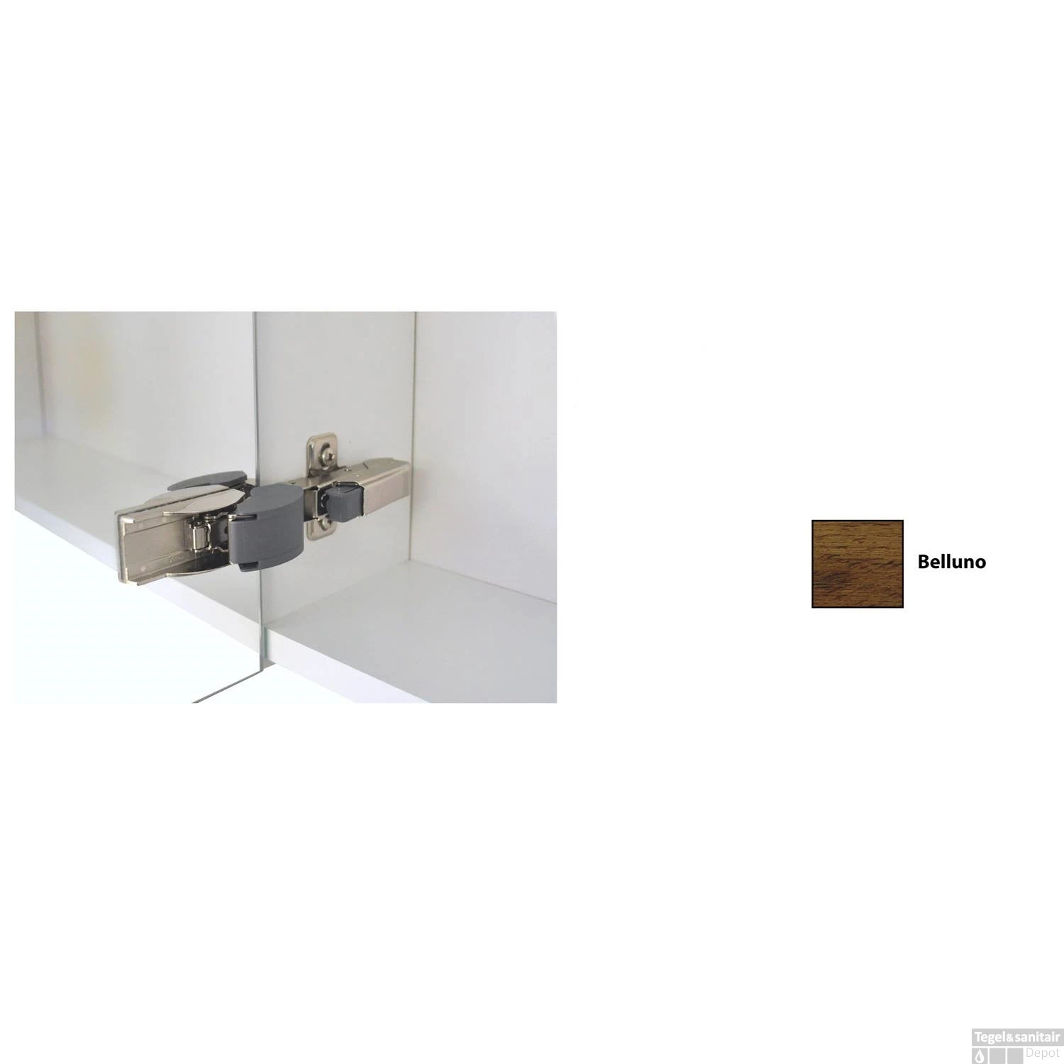 Spiegelkast Sanicare Qlassics Ambiance 60 Cm 1 Deur Belluno Eiken 2 Spiegelkast Sanicare Qlassics Ambiance 60 Cm 1 Deur Belluno Eiken - Afbeelding 2