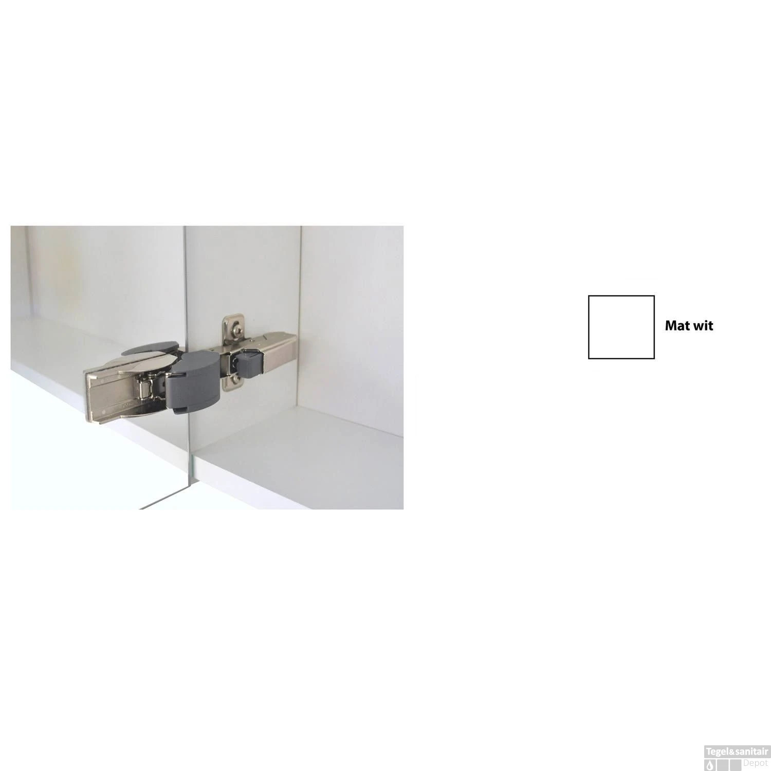 Spiegelkast Sanicare Qlassics Ambiance 60 Cm 1 Deur Zijdeglans Wit 4 Spiegelkast Sanicare Qlassics Ambiance 60 Cm 1 Deur Zijdeglans Wit - Afbeelding 4