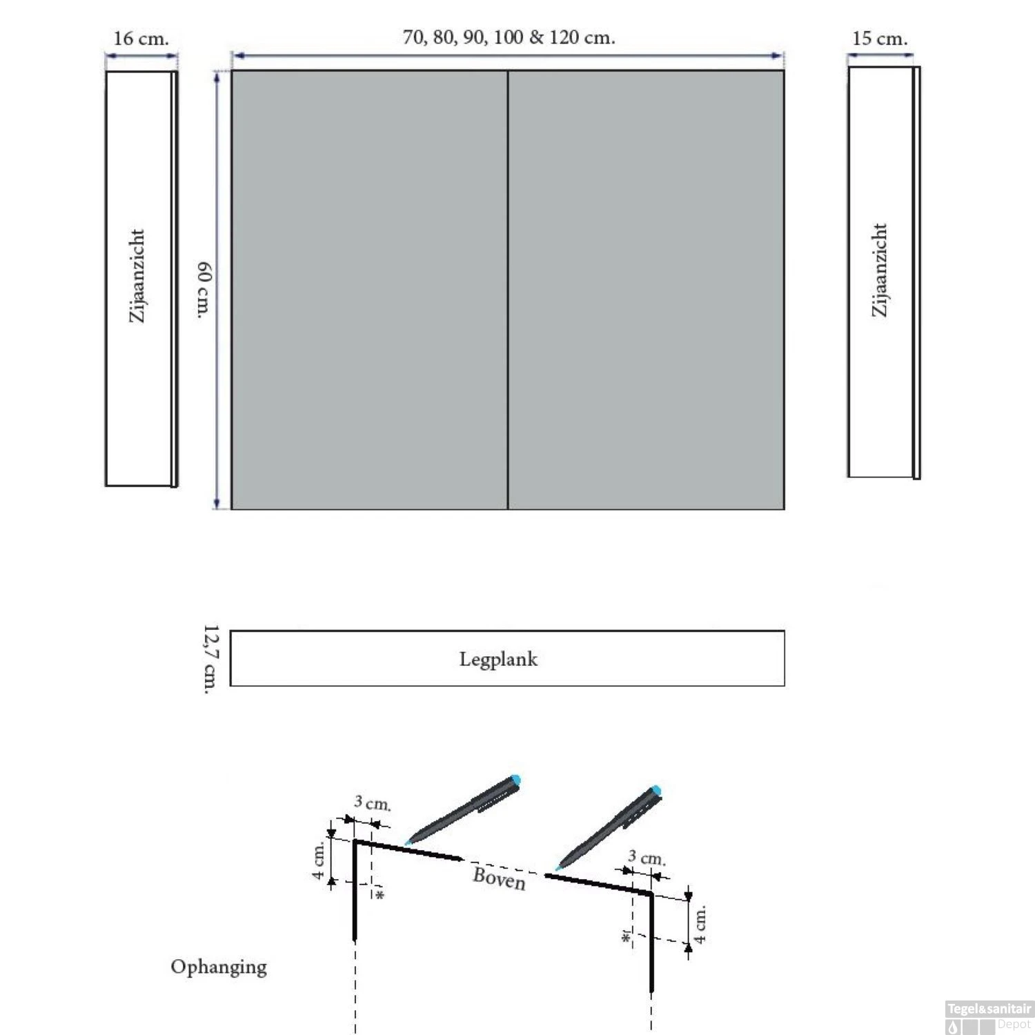 Spiegelkast Sanicare Qlassics Ambiance 60 Cm 1 Deur Zijdeglans Wit 6 Spiegelkast Sanicare Qlassics Ambiance 60 Cm 1 Deur Zijdeglans Wit - Afbeelding 6