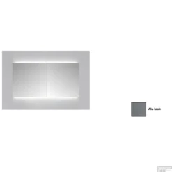 Spiegelkast Sanicare Qlassics Ambiance 70 Cm 2 Deuren Alu-Look -Zalig Baden Verkoopwinkel spiegelkast sanicare qlassics ambiance 70 cm 2 deuren alu look detail