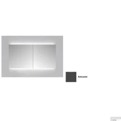 Spiegelkast Sanicare Qlassics Ambiance 70 Cm 2 Deuren Antraciet -Zalig Baden Verkoopwinkel spiegelkast sanicare qlassics ambiance 70 cm 2 deuren antraciet detail