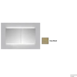 Spiegelkast Sanicare Qlassics Ambiance 90 Cm 2 Deuren Grey-Wood -Zalig Baden Verkoopwinkel spiegelkast sanicare qlassics ambiance 90 cm 2 deuren grey wood detail