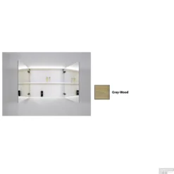 Spiegelkast Sanicare Qlassics Ambiance 90 Cm 2 Deuren Grey-Wood -Zalig Baden Verkoopwinkel spiegelkast sanicare qlassics ambiance 90 cm 2 deuren grey wood detail1