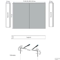 Spiegelkast Sanicare Qlassics Ambiance 90 Cm 2 Deuren Grey-Wood -Zalig Baden Verkoopwinkel spiegelkast sanicare qlassics ambiance 90 cm 2 deuren grey wood tech 1