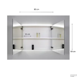 Spiegelkast Sanicare Qlassics Ambiance 80 Cm 2 Deuren Hoogglans Wit 15 Spiegelkast Sanicare Qlassics Ambiance 80 Cm 2 Deuren Hoogglans Wit -Zalig Baden Verkoopwinkel spiegelkast sanicare tech qlassics ambiance 80 cm 2 deuren tech