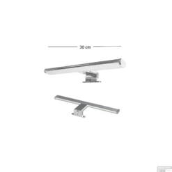 Spiegelverlichting Sanicare LED Parijs 5 Watt 30 Cm Chroom -Zalig Baden Verkoopwinkel spiegelverlichting sanicare parijs 30cm tech