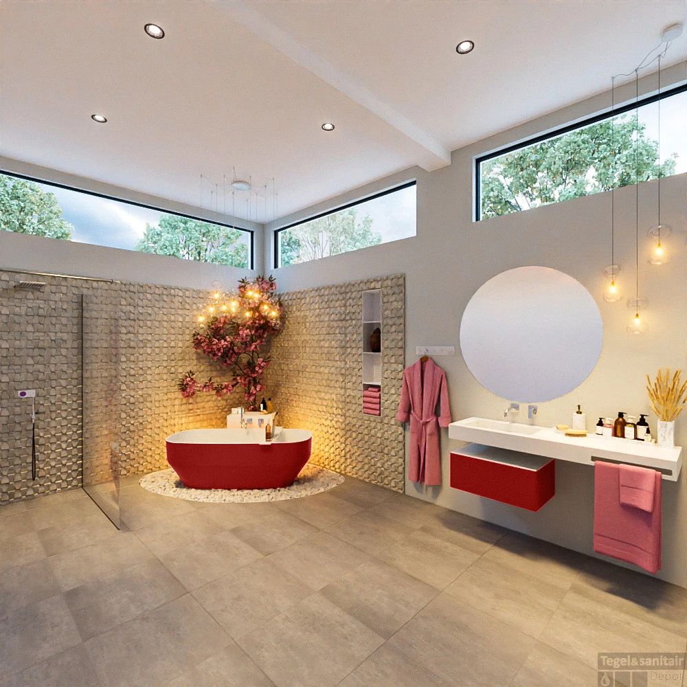 STONE Vrijstaand Bad 170x75cm Kleur Fire / Talc 3 STONE Vrijstaand Bad 170x75cm Kleur Fire / Talc - Afbeelding 3