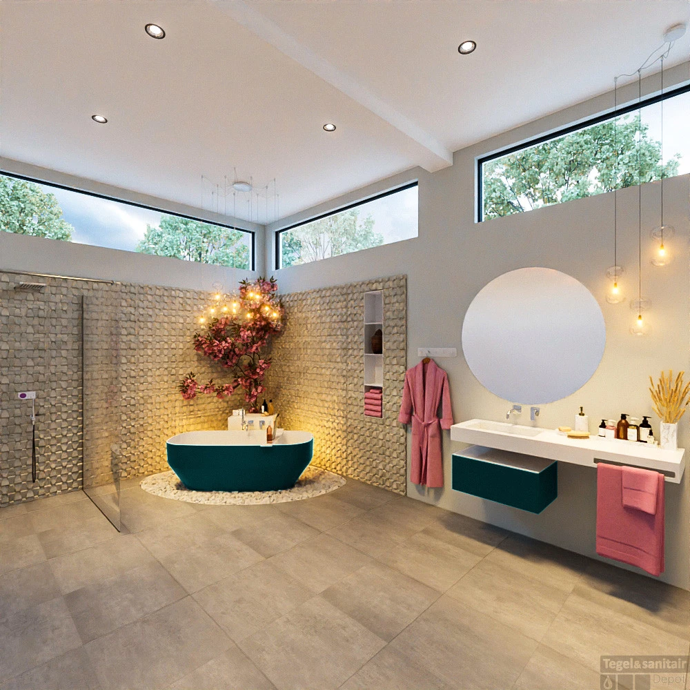 STONE Vrijstaand Bad 170x75cm Kleur Smag / Talc 3 STONE Vrijstaand Bad 170x75cm Kleur Smag / Talc - Afbeelding 3