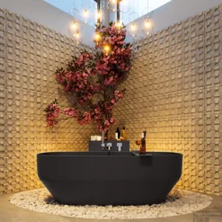 STONE Vrijstaand Bad 170x75cm Kleur Dark Grey / Dark Grey -Zalig Baden Verkoopwinkel stone 3 00022