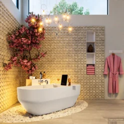 STONE Vrijstaand Bad 170x75cm Kleur Talc / Talc -Zalig Baden Verkoopwinkel stone 4 00002