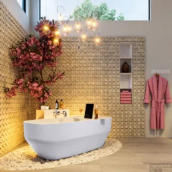 STONE Vrijstaand Bad 170x75cm Kleur Cale / Talc -Zalig Baden Verkoopwinkel stone 4 00008