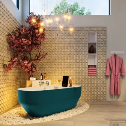 STONE Vrijstaand Bad 170x75cm Kleur Smag / Talc 14 STONE Vrijstaand Bad 170x75cm Kleur Smag / Talc -Zalig Baden Verkoopwinkel stone 4 00015