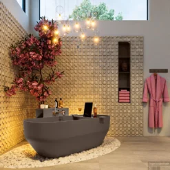 STONE Vrijstaand Bad 170x75cm Kleur Smoke / Smoke -Zalig Baden Verkoopwinkel stone 4 00020