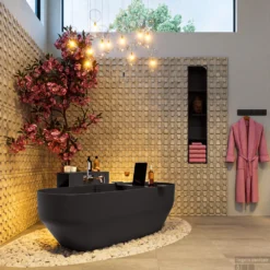 STONE Vrijstaand Bad 170x75cm Kleur Dark Grey / Dark Grey -Zalig Baden Verkoopwinkel stone 4 00022