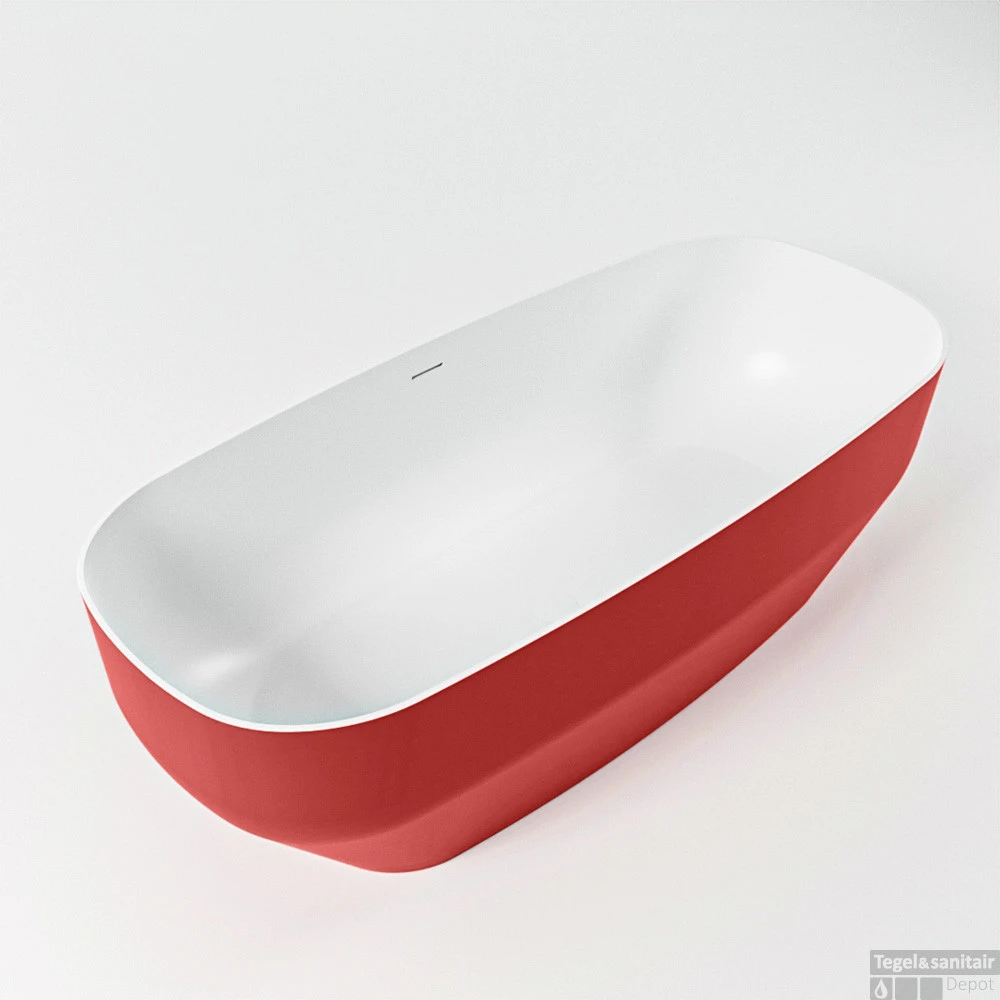 STONE Vrijstaand Bad 170x75cm Kleur Fire / Talc 1 STONE Vrijstaand Bad 170x75cm Kleur Fire / Talc