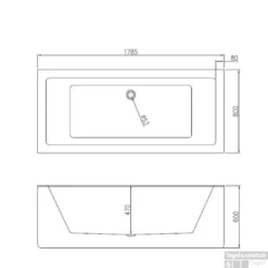Vrijstaand Ligbad Strack 178x80x60cm Wit -Zalig Baden Verkoopwinkel strack afmetingen