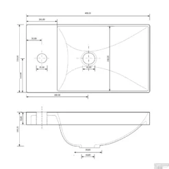 ACTIE BWS Fonteinmeubel | Paris | 40cm | Hoogglans Wit -Zalig Baden Verkoopwinkel tech fonteinbak