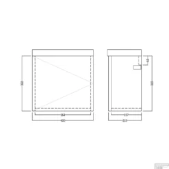 ACTIE BWS Fonteinmeubel | Paris | 40cm | Hoogglans Wit -Zalig Baden Verkoopwinkel tech fonteinkast paris