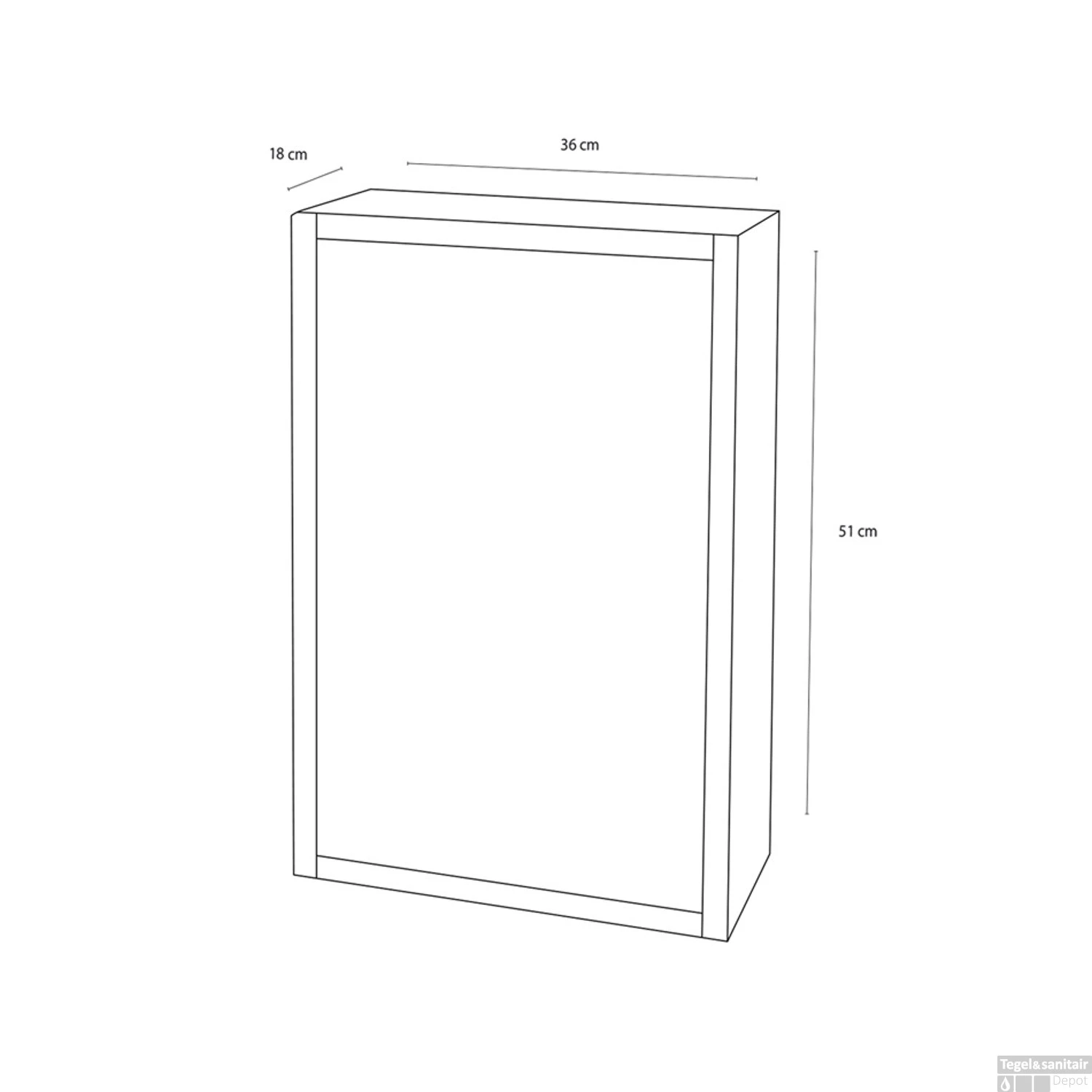 Spiegelkast Differnz Look 51x38x18 Cm Rvs 2 Spiegelkast Differnz Look 51x38x18 Cm Rvs - Afbeelding 2