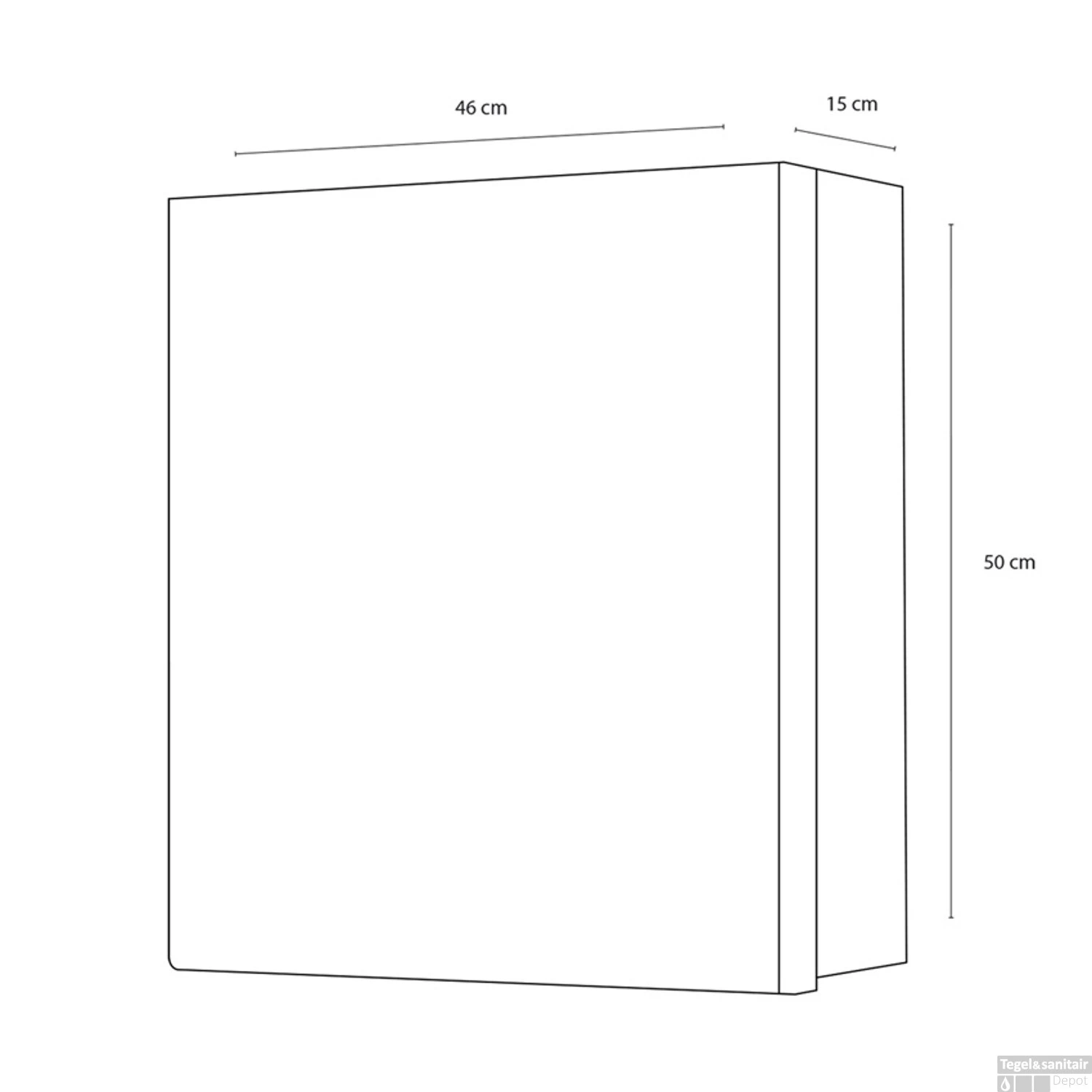 Spiegelkast Differnz Maja Met 1 Deur 46x15x50 Cm Wit 2 Spiegelkast Differnz Maja Met 1 Deur 46x15x50 Cm Wit - Afbeelding 2