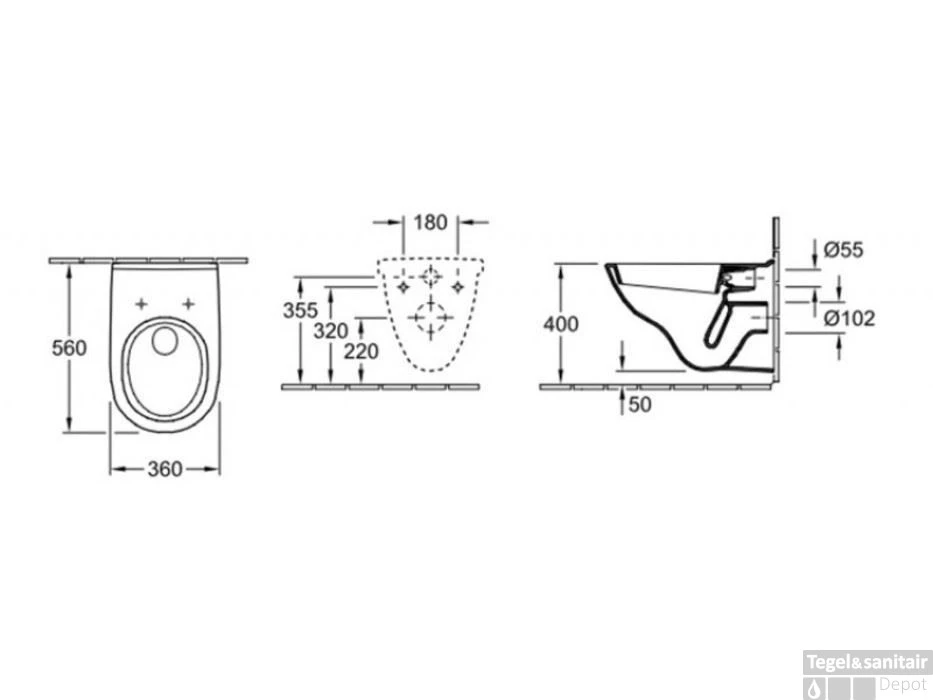 Wandcloset Villeroy & Boch O.novo Met Softclose En QuickRelease Zitting Wit 3 Wandcloset Villeroy & Boch O.novo Met Softclose En QuickRelease Zitting Wit - Afbeelding 3