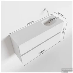 MONDIAZ ADA 100cm Toiletmeubel Cale. LEX Wastafel Talc Rechts Zonder Kraangat -Zalig Baden Verkoopwinkel tekening ada 100cm rechts 2557512589328
