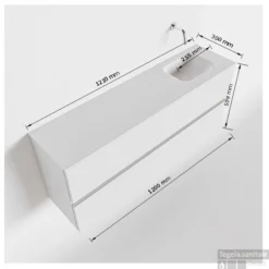 MONDIAZ ADA 120cm Toiletmeubel Light Brown Grey. LEX Wastafel Urban Rechts 1 Kraangat -Zalig Baden Verkoopwinkel tekening ada 120cm rechts 2557512589447 3