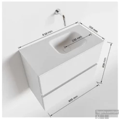 MONDIAZ ADA 60cm Toiletmeubel Light Brown Grey. LEX Wastafel Urban Rechts Zonder Kraangat -Zalig Baden Verkoopwinkel tekening ada 60cm rechts 2557512589019