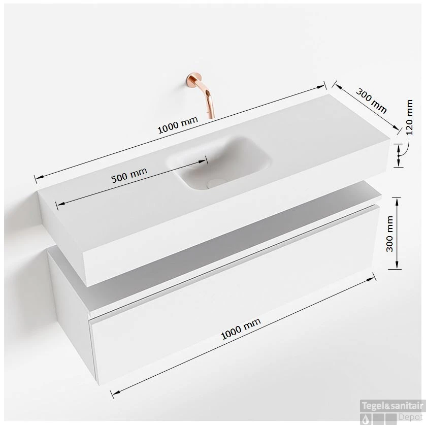 MONDIAZ ANDOR 100cm Toiletmeubel Urban. LEX 100cm Wastafel Urban Midden Geen Kraangat 5 MONDIAZ ANDOR 100cm Toiletmeubel Urban. LEX 100cm Wastafel Urban Midden Geen Kraangat - Afbeelding 5