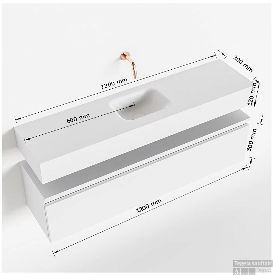 MONDIAZ ANDOR 120cm Toiletmeubel Urban. LEX 120cm Wastafel Urban Midden 1 Kraangat 5 MONDIAZ ANDOR 120cm Toiletmeubel Urban. LEX 120cm Wastafel Urban Midden 1 Kraangat - Afbeelding 5
