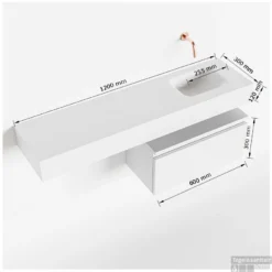 MONDIAZ ANDOR 60cm Toiletmeubel Cale. LEX 120cm Wastafel Urban Rechts 1 Kraangat -Zalig Baden Verkoopwinkel tekening andor 120cm rechts 60cm onderkast 3182512631899 1