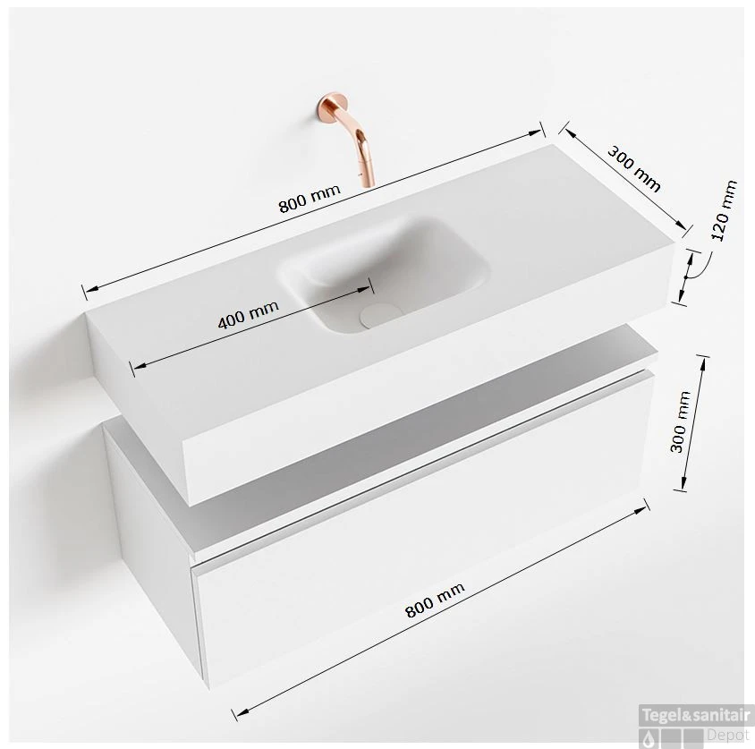 MONDIAZ ANDOR 80cm Toiletmeubel Linen. LEX 80cm Wastafel Urban Midden Geen Kraangat 5 MONDIAZ ANDOR 80cm Toiletmeubel Linen. LEX 80cm Wastafel Urban Midden Geen Kraangat - Afbeelding 5