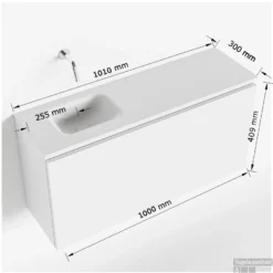 MONDIAZ OLAN 100cm Toiletmeubel Fire. LEX Wastafel Urban Links Geen Kraangat 9 MONDIAZ OLAN 100cm Toiletmeubel Fire. LEX Wastafel Urban Links Geen Kraangat -Zalig Baden Verkoopwinkel tekening olan 100 cm links 3182512619760 3