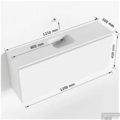 MONDIAZ OLAN 120cm Toiletmeubel Talc. LEX Wastafel Urban Midden Geen Kraangat -Zalig Baden Verkoopwinkel tekening olan 120 cm midden 3182512619826