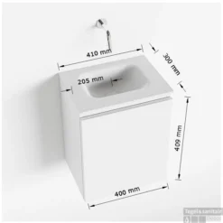 MONDIAZ OLAN 40cm Toiletmeubel Linen. LEX Wastafel Urban Midden Geen Kraangat 9 MONDIAZ OLAN 40cm Toiletmeubel Linen. LEX Wastafel Urban Midden Geen Kraangat -Zalig Baden Verkoopwinkel tekening olan 40 cm midden 3182512619252