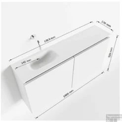MONDIAZ TURE 100cm Toiletmeubel Smoke. EDEN Wastafel Talc Links Geen Kraangat 9 MONDIAZ TURE 100cm Toiletmeubel Smoke. EDEN Wastafel Talc Links Geen Kraangat -Zalig Baden Verkoopwinkel tekening ture 100 cm links 3182512613814 2