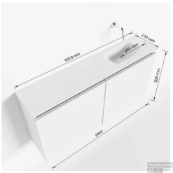 MONDIAZ TURE 100cm Toiletmeubel Cale. EDEN Wastafel Urban Rechts Geen Kraangat 9 MONDIAZ TURE 100cm Toiletmeubel Cale. EDEN Wastafel Urban Rechts Geen Kraangat -Zalig Baden Verkoopwinkel tekening ture 100 cm rechts 3182512613726 1