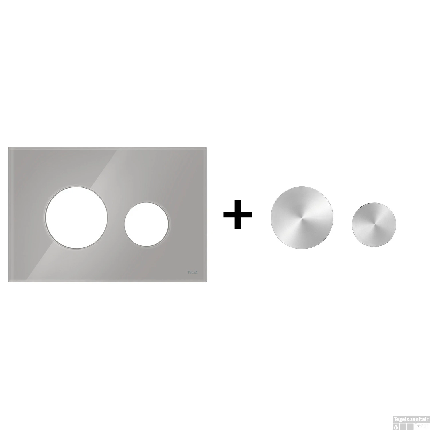 Drukplaat Front En Toetsen TECE Loop Voor WC-Bediening Glas Titanium 5 Drukplaat Front En Toetsen TECE Loop Voor WC-Bediening Glas Titanium - Afbeelding 5