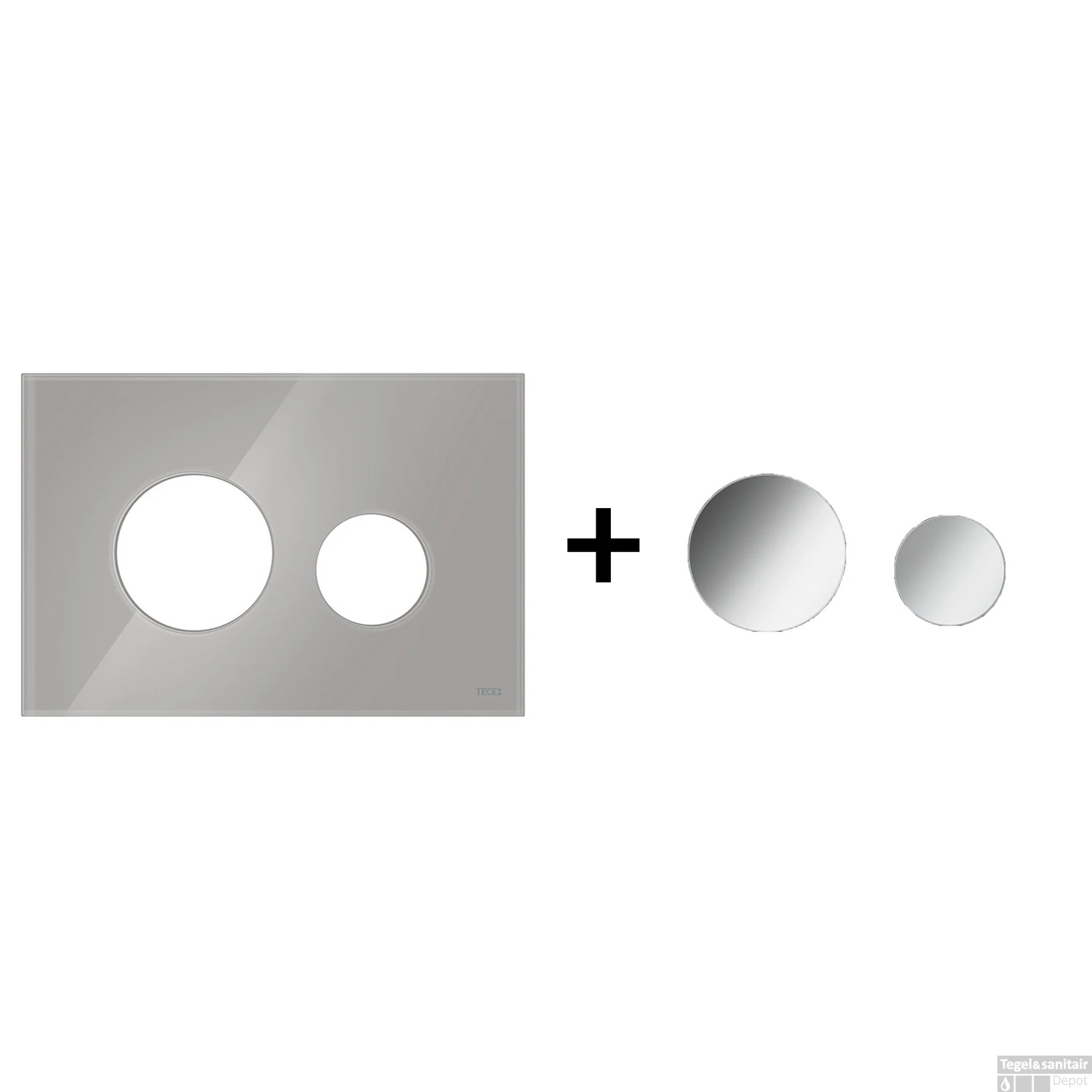 Drukplaat Front En Toetsen TECE Loop Voor WC-Bediening Glas Titanium 3 Drukplaat Front En Toetsen TECE Loop Voor WC-Bediening Glas Titanium - Afbeelding 3