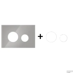 Drukplaat Front En Toetsen TECE Loop Voor WC-Bediening Glas Titanium 17 Drukplaat Front En Toetsen TECE Loop Voor WC-Bediening Glas Titanium -Zalig Baden Verkoopwinkel titanium matwit