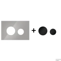 Drukplaat Front En Toetsen TECE Loop Voor WC-Bediening Glas Titanium 16 Drukplaat Front En Toetsen TECE Loop Voor WC-Bediening Glas Titanium -Zalig Baden Verkoopwinkel titanium matzwart