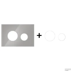 Drukplaat Front En Toetsen TECE Loop Voor WC-Bediening Glas Titanium 18 Drukplaat Front En Toetsen TECE Loop Voor WC-Bediening Glas Titanium -Zalig Baden Verkoopwinkel titanium wit