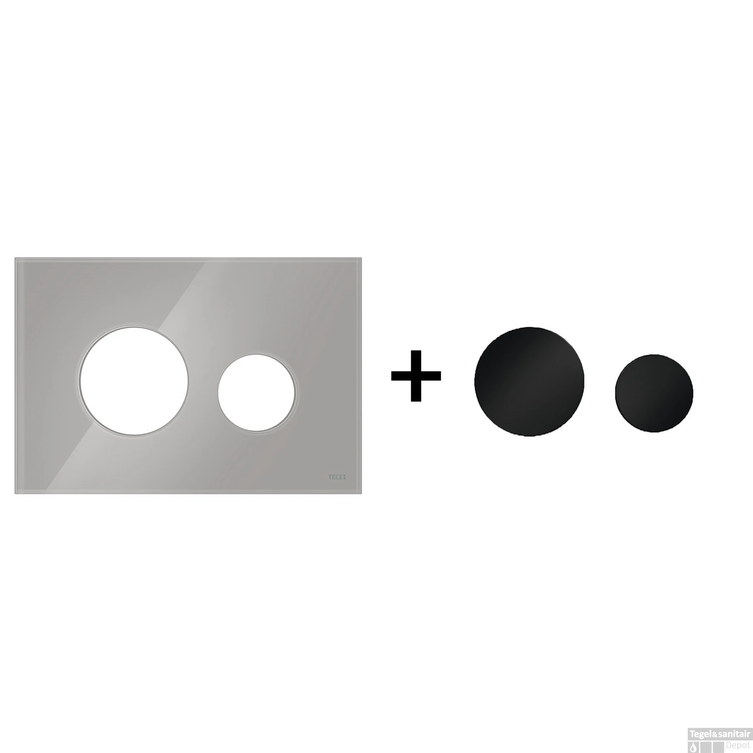 Drukplaat Front En Toetsen TECE Loop Voor WC-Bediening Glas Titanium 10 Drukplaat Front En Toetsen TECE Loop Voor WC-Bediening Glas Titanium - Afbeelding 10