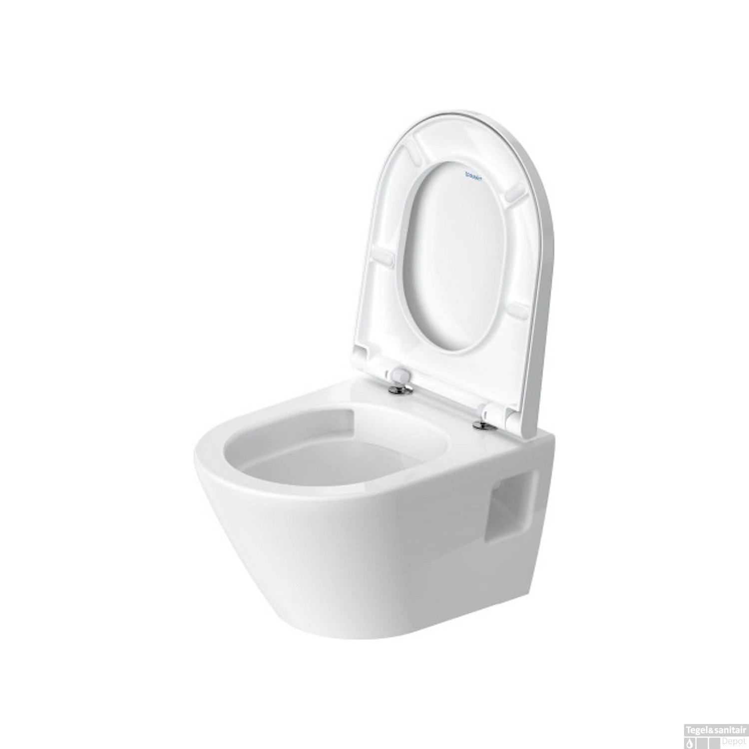 Toilet Duravit D-Neo Wand Compact HygieneGlaze Rimless Diepspoel 48 Cm Hoogglans Wit - Afbeelding 4
