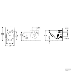 Wandcloset Villeroy & Boch Subway 3.0 56x37x36 Cm Wit Alpin -Zalig Baden Verkoopwinkel toilet villeroy boch subway 3.0 hang 56x37x36 cm wit alpin tech