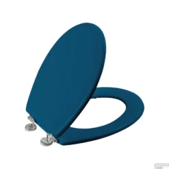 Toiletzitting Allibert Bolivia Geperst Hout 36,2x5,2x45 Cm Glanzend Blauw