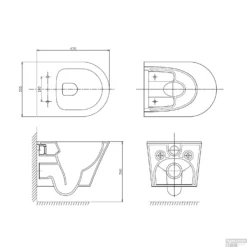 Geberit UP320 Toiletset Set18 Wiesbaden Vesta Junior Rimless 47cm Met Matzwarte Drukplaat -Zalig Baden Verkoopwinkel toiletpot wiesbaden vesta junior rimless 32.3451 tech 18