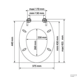 Toiletzitting Allibert Decor Business Dog 37,3x5,6x44,8 Cm MDF Inox Scharnieren -Zalig Baden Verkoopwinkel toiletzitting allibert decor new york tech 2