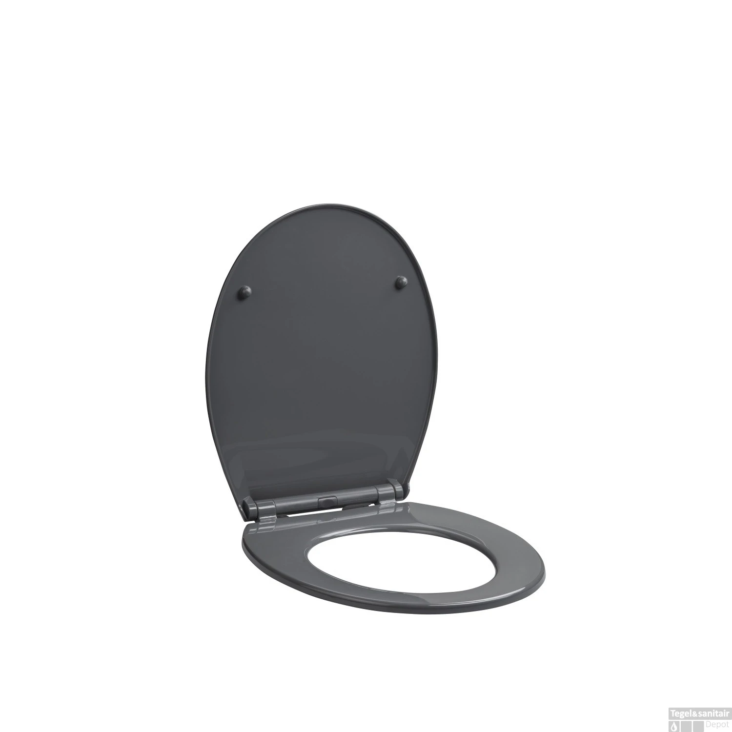 Toiletzitting Allibert Mila Afklikbaar 37,2x5,2x45 Cm Soft-Close Kunststof Antraciet 2 Toiletzitting Allibert Mila Afklikbaar 37,2x5,2x45 Cm Soft-Close Kunststof Antraciet - Afbeelding 2